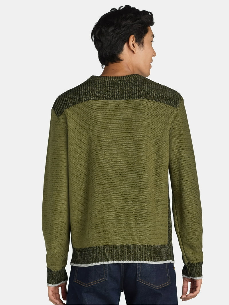 Tribekka 44 Men's Long Sleeve Washed Dye Crewneck Sweater