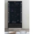 thumbnail image 5 of Los Angeles Vitrine Grey high gloss, Back Mirror with LED light,, Adjustable 3 glass shelves. 1 ..., 5 of 6