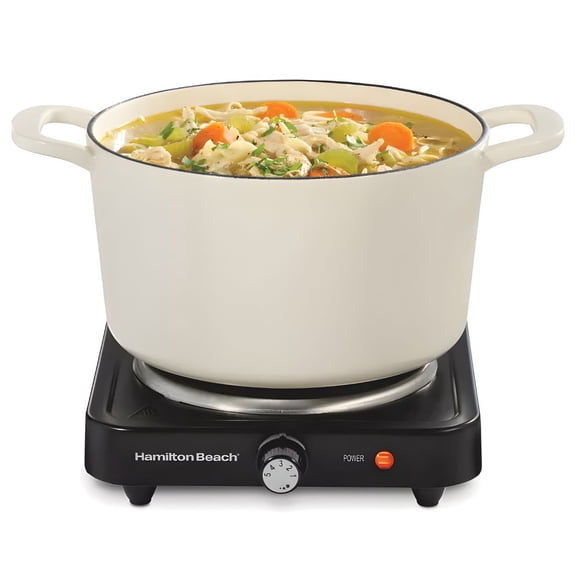 Parrilla Eléctrica Portátil Hamilton Beach Individual con Placa de Hierro 1000W