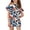 Light Blue, variant on 4th of July Girls Summer Outfits 2 Piece Sets American Flag Ruffle Short Sleeve Crew Neck Shirts and Shorts Set Kids Clothes