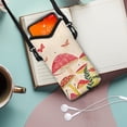 thumbnail image 2 of SEANATIVE Neoprene Crossbody Bag Water-Resistant Small Phone Bag with Detachable Shoulder Strap Shockproof and Waterproof for Traveling Hiking Walking 8 x 4 inch, Mushroom Butterfly Star Leaves, 2 of 7