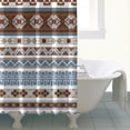 thumbnail image 4 of Waterproof Bohemia Stripe Shower Curtain 72x72 Inch Boho Style Polyester Unique Shower Curtain for Bathroom Hotel Home Decor with 12 Plastic Hooks, 4 of 5