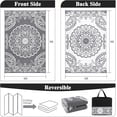 thumbnail image 2 of Outdoor Rug x Reversible Outdoor Plastic Straw Rug Large Outdoor Patio Rug RV Mat Outside Indoor Outdoor Rugs for Patio RV Balcony Deck Picnic Backyard Porch Grey, 2 of 8