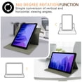 thumbnail image 4 of 360°Rotatable Case for Galaxy Tab A7 Lite 8.7 inch 2021, SM-T220/T225/T225N/T225C Cover with S Pen Slot, Allytech Swivel Multi-Angle Viewing Anti-Slip Stand PU Leather Case for SM-T220/SM-T225, Gray, 4 of 6