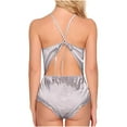 thumbnail image 4 of BONIXOOM Christmas Pajamas For Family Christmas Pajamas Women Sleepwear None Sleeveless Solid Jumpsuit Gray XL, 4 of 4