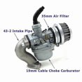thumbnail image 4 of 19mm Carb Pz19 Carburetor Air Filter Intake Pipe 50cc 110cc Atv Quad Taotao Sunl, 4 of 4