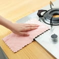 thumbnail image 2 of 12 Pack Kitchen Cloth Dish Towels, Premium Dishcloths, Super Absorbent Coral Velvet Dishtowels, Nonstick Oil Washable Fast Drying (Green-Grey), 2 of 16