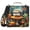 Cute Hedgehog Sitting on Mushroom, variant on Haosy 3 Ring Zipper Binder with Shoulder Strap Waterproof Trapper Keeper 2 Inch D-Ring 500 Sheets Capacity, Cute Hedgehog Sitting on Mushroom