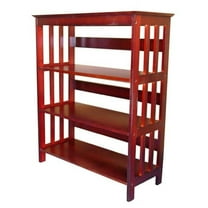 ORE International 36" 3-Tier Bookcase - Cherry-Color:Cherry Finish,Material:Wood