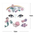 thumbnail image 4 of 8 Sheets Face Temporary Tattoos for Kids, Unicorn Mermaid Face Paint Fake Tattoos for Birthday Party Favors Gift Bags Filler Holiday Makeup Supplies, 4 of 7