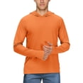 thumbnail image 2 of Men's Sun Protection Hoodie Shirt UPF 50+ Long Sleeve Shirt Uv Protection Fishing Swimming Lightweight Hoodie with Hood Quick Dry T-Shirts Rash Guards@100, 2 of 6