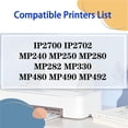 thumbnail image 2 of Compatible PG-512 CL-513 PG512 CL513 Ink Cartridges Replacement for Canon IP2700 IP2702 MP240 MP250 MP280 MP282 MP330 MP480 MP490 MP492 Printers 2 Black 2 Color, 2 of 7