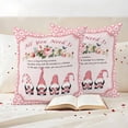 thumbnail image 3 of Pink Valentine's Day Outdoor Waterproof Pillow Covers, Spring Floral Love Heart Valentines Decorative Square Throw Pillowcase Sofa Cushion Sham for Patio/Couch/Chair, 24"x24" 2 Pack, 3 of 8