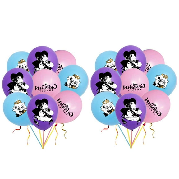 Genshin Impact Balloons Party Supplies Birthday Favors Decorations Decor Kit Latex