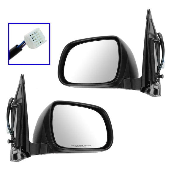 TRQ Power Heated Side View Door Mirrors Left/Right Pair for 04-10 Toyota Sienna MRA09178