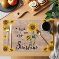 thumbnail image 2 of Wood Sunflowers Placemats Set of 12, Vintage Garden Floral Bees Farmhouse Placemats for Dining Table, Place Mats for Kitchen Tabletop, Waterproof Wipeable Dining Table Mats Set, 2 of 9