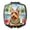 Australian Terrier 6359, variant on Boxer Luau Compact Mirror 2.75 in x 3 in