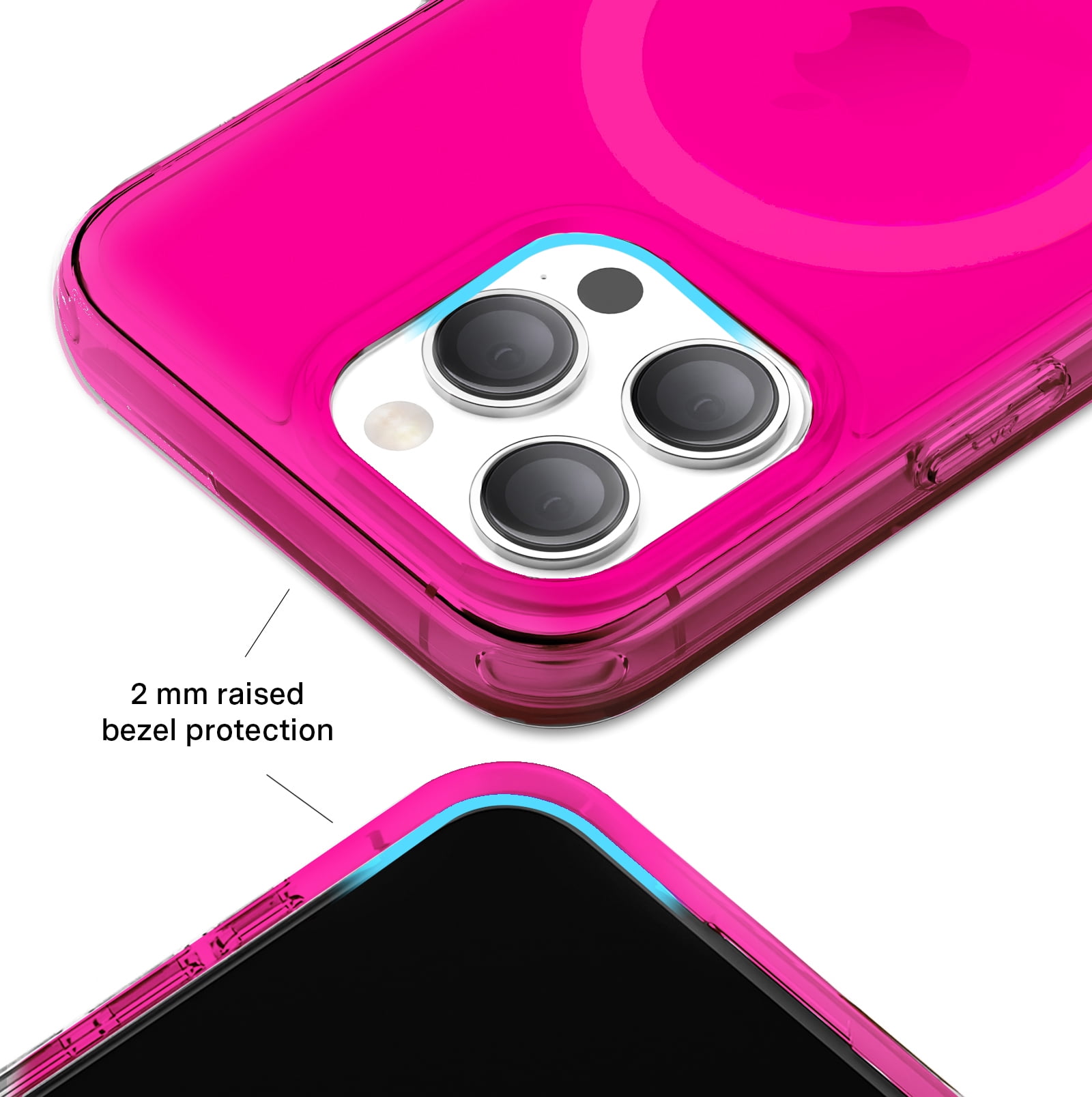 VELVET CAVIAR Neon Pink iPhone 15 Pro Max Case - Compatible with MagSafe - Cute Clear Protective Phone Cases for Women