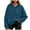 Navy, variant on Xudanell Cropped Hoodie Women Button up Tops V Neck Fall Oversized Sweatshirt Womens Cropped Sweatshirt Khaki M