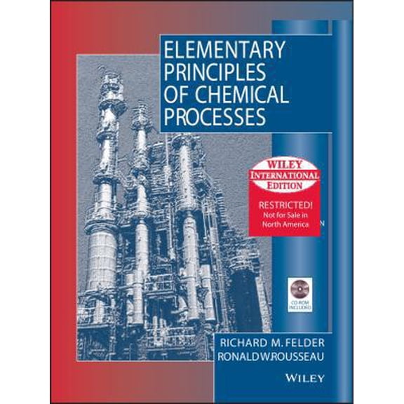 Pre-Owned WIE Elementary Principles of Chemical Processes with CD WIE (Hardcover) 047137587X 9780471375876