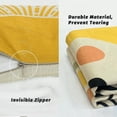 thumbnail image 3 of Yellow Bohemian Pillow Covers 18x18 Set of 4, Geometric Abstract Decorative Throw Pillows for Couch & Bed, Modern Mid Century Sun Sunset Sunrise Theme Indoor & Outdoor Decor, 3 of 6