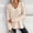 Beige, variant on Waffle Knit Tops for Women Casual V Neck Long Sleeve Pullover Shirts Loose Fit Drop Shoulder Tunic Blouses Side Split Hem Fall Clothes Blue XXL