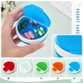 thumbnail image 2 of Round Pill Organizer 4 Compartment Orange Compact Case for Daily Travel, 2 of 6