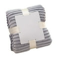thumbnail image 2 of Super Soft Throw Blanket Premium Silky Flannel Fleece 3D Ribbed Jacquard Lightweight Bed Blanket All Season Use, 2 of 6
