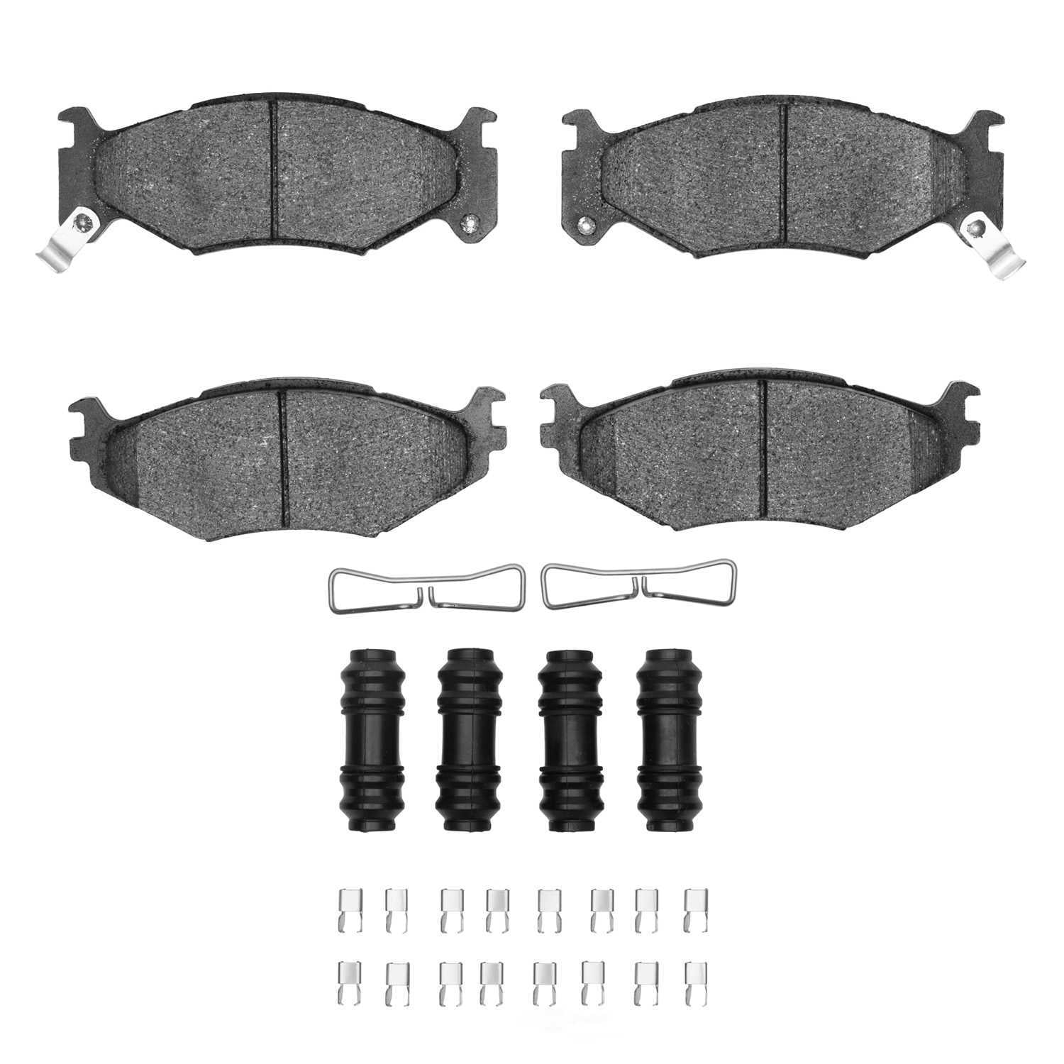 Dynamic Friction Company 1551-0522-01 DFC 5000 Advanced Brake Pads - Semi Metallic and Hardware Kit