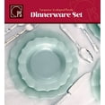thumbnail image 4 of Green Plastic Plates, Scalloped Rim Pearl Turqoiuse Disposable Party Plates, 40 7.5 inch Salad/Dessert Plates - Posh Setting, 4 of 5