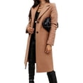 thumbnail image 1 of Women's Solid Color Long Sleeve Lapel Single Breasted Jacket, 1 of 3