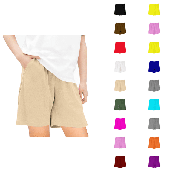 Ahuyic Girls Pants,Summer Shorts for Girls,Summer Boys Girls Shorts Childrens Loose Sports Pants Casual Pants With Pockets For Kids,Blue,7 Years