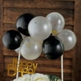 thumbnail image 2 of Efavormart Set of 9 Confetti Balloon Cloud Cake Topper, Mini Balloon Garland for Cake Decoration - Black | Silver | Clear, 2 of 11