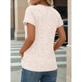 thumbnail image 4 of Women'S Short Sleeve Shirts Business Casual Blouses Dressy Work Tunic Top Sweaters Fashion Clothes Color S, 4 of 7
