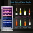 thumbnail image 4 of Costway 30-Bottle Freestanding Wine Cooler 15''Dual Zones Wine Cellar w/ Temp Memory, 4 of 11