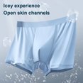 thumbnail image 3 of zeranth Men Underpants Solid Color Soft Mid Waist Elastic Seamless Thin Smooth Anti-septic Moisture-wicking U Convex Pounch Quick Dry Men Boxers Underwear, 3 of 7