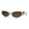 thumbnail image 4 of Womens Luxe Mod Fashion Cat Eye Beveled Thick Plastic Sunglasses Grey - Brown, 4 of 8