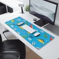 thumbnail image 2 of Long Mouse Pads for Desk,Blue Cartoon Dinosaurs WordsHearts Desk Mats on Top Of Desks, Desk Mouse Pad Extra Large with 3mm Non-Slip Base and Stitched Edge for Gaming,Work,Home 31.5"x11.8", 2 of 5