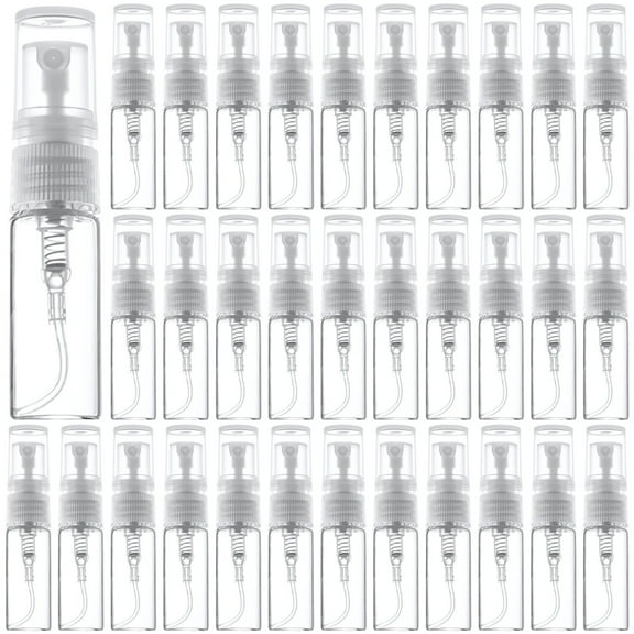 100 Pcs Mini Glass Spray Bottles, 3ml Transparent Perfume Sample Bottles with Leak-Proof Design, Travel Size Spray Bottles for Fragrance, Essential Oils, Facial Mist, and More