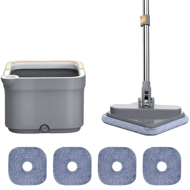 Trapeador Fregona de limpieza Fregona de limpieza profunda sin manos 360 giratoria para esquina de puerta automática Tmvgtek Libre de BPA