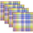 thumbnail image 5 of Coolnut Rainbow Plaid Cloth Napkins Set of 6, Durable Printed Washable Table Napkins for Valentines, Weddings, Dinners Parties Home Decor, 20 x 20 Inch Washcloth Gift, 5 of 7