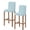 Blue, variant on Teal Striped Bar Stool Covers Set of 6, Simple Art Vertical Stripe Farmhouse Stretch Washable Bar Chair Covers with Backs, Removable Pub Counter Height Chair Cover for Kitchen Dining Room Cafe