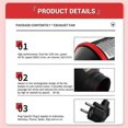 thumbnail image 4 of Exhaust Flue Fan 100mm Speed Control Mixed Flow Inline Fan High Speed Exhaust Fan for Vents HVAC Systems Parts EU Plug, 4 of 5