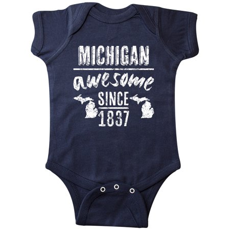 

Inktastic Michigan Awesome Since 1837 Gift Baby Boy or Baby Girl Bodysuit