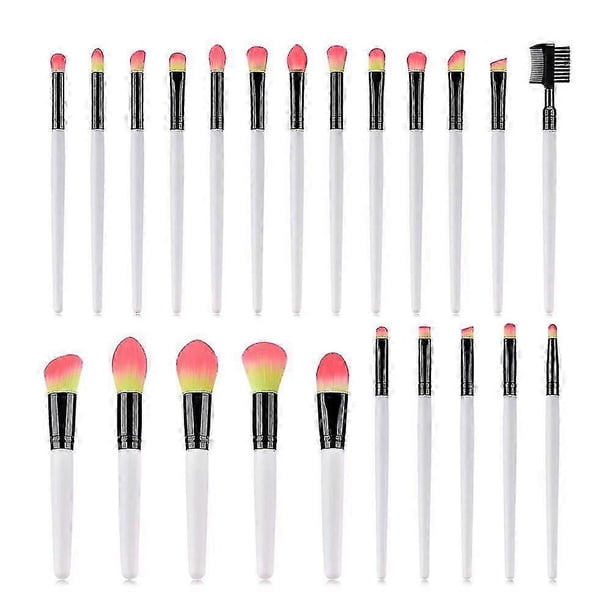 23pcs Makeup Brushes Set White Handle Blusher Eye Shadow Cosmetic Tools Kit