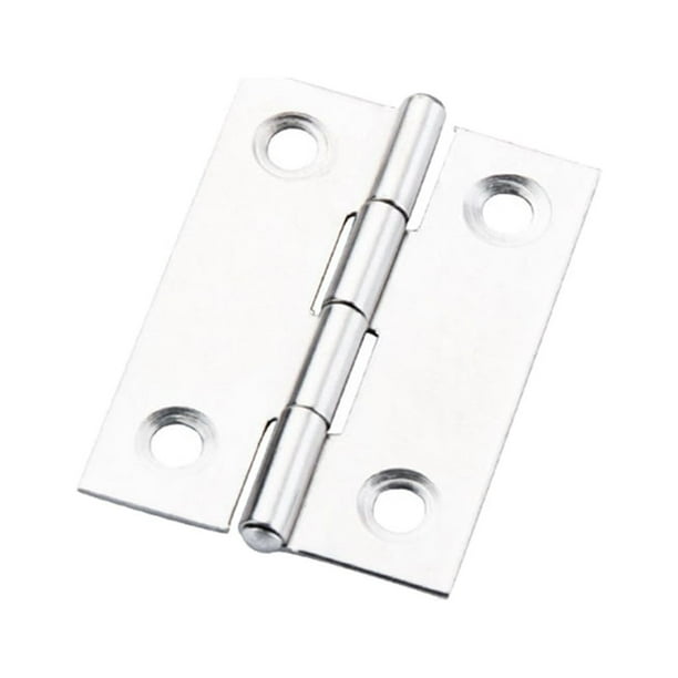 Speravity 1 Juego de bisagras de gabinete pequeño de acero inoxidable de 2 pulgadas, bisagra plana Universal duradera de larga vida útil para Herramientas y ferretería 2 pulgadas de 2 agujeros