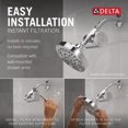 thumbnail image 4 of Delta Faucet Clarifi Standard Shower Filter Attachment with Filter, Hard Water Shower Filter, Shower Head Filter, Chrome 7SF100, 4 of 8