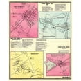 thumbnail image 2 of Beers 20x24 White Modern Wood Framed Museum Art Print Titled - Mount Kisco New York Landowner - Beers 1868, 2 of 4