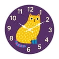 thumbnail image 3 of Reloj de pared de , reloj colgante de madera, silencioso, con números arábigos, sin , decoración de pared para bar, aula, sala de fiestas, Gato amarillo, 3 of 8