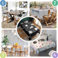 thumbnail image 5 of Black Halloween Ghosts Bats and Stars Rectangle Tablecloth 60"x120",Waterproof Polyester Rectangle Table Cloth, Wipeable Spillproof Polyester Tablecloth for Dining, Camping, Indoor and Outdoor, 5 of 6